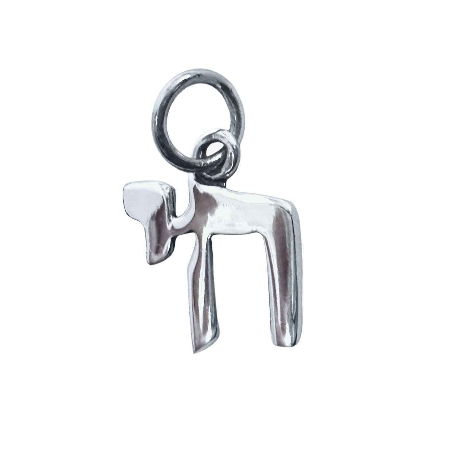 Silver Chai Hebrew Symbol Pendant Only
