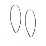 Thin Oval Hoop Earrings