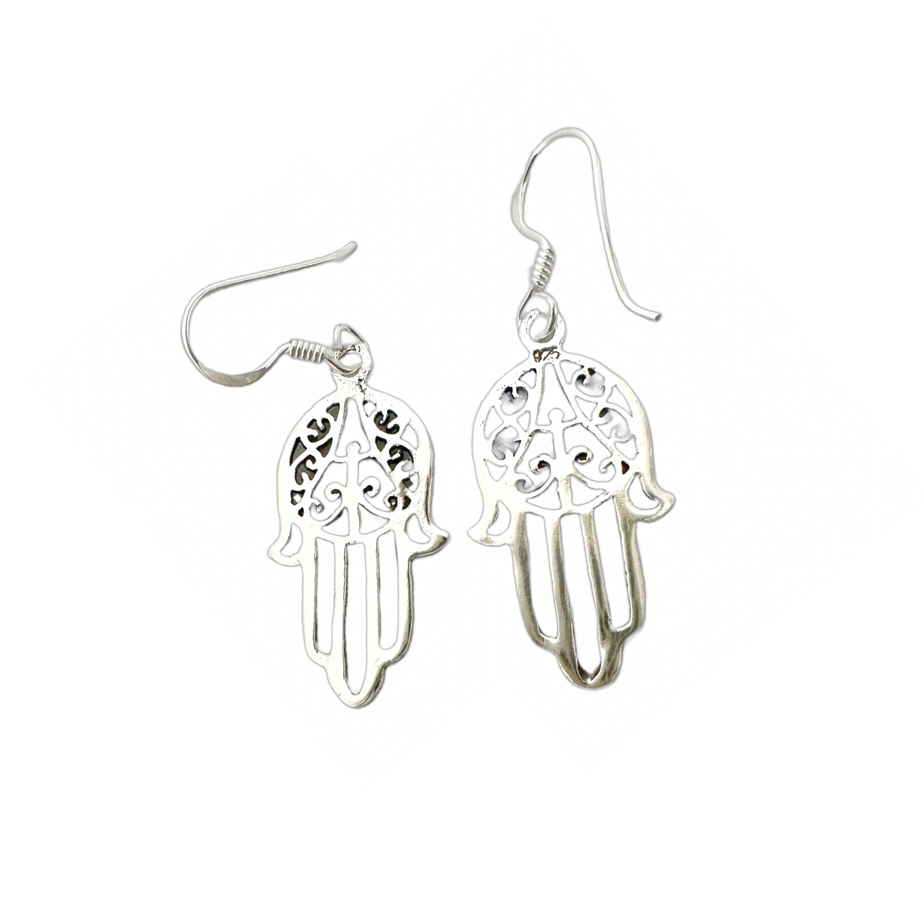 Filigree Hamsa Dangle Earrings