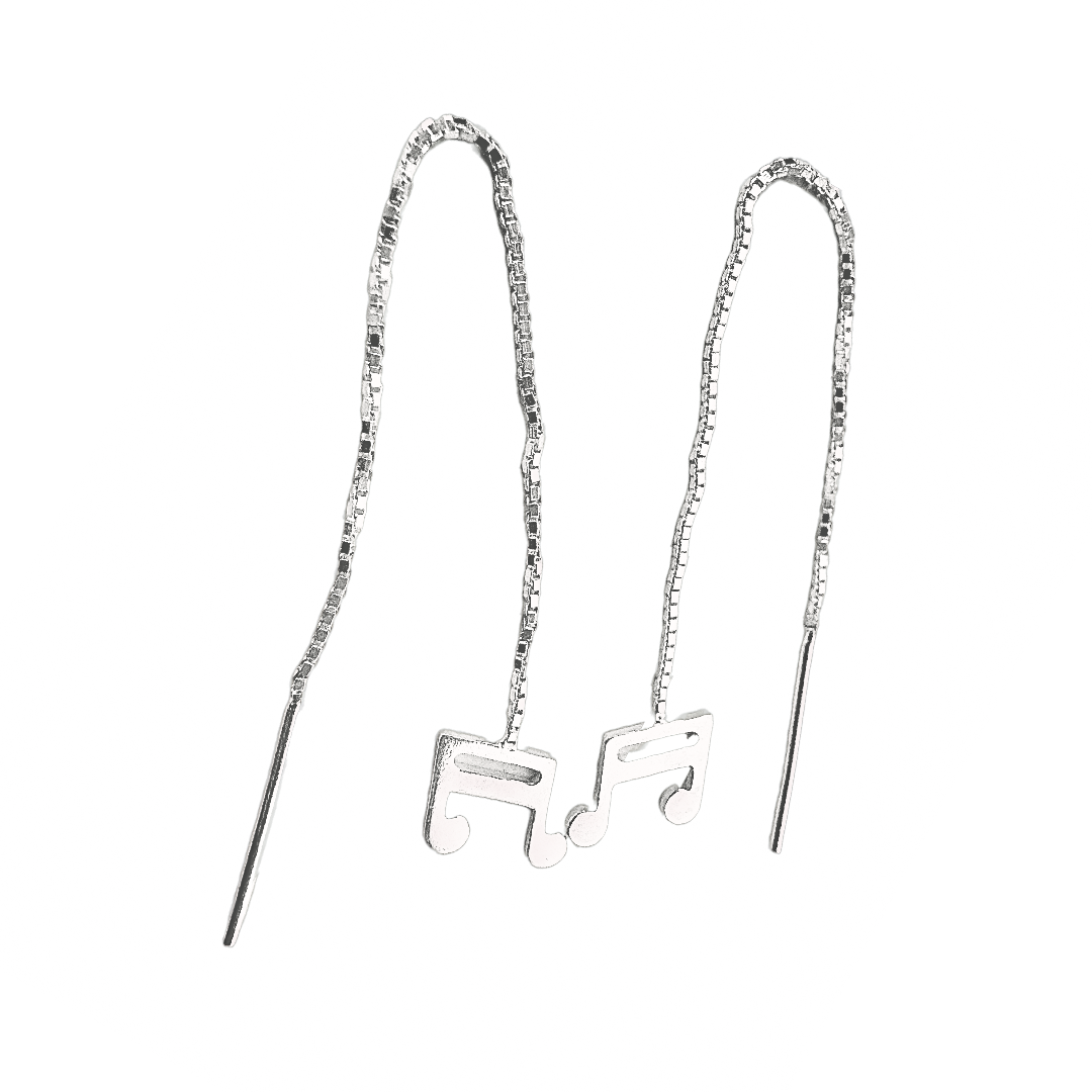 Musical Notes Threader Earrings