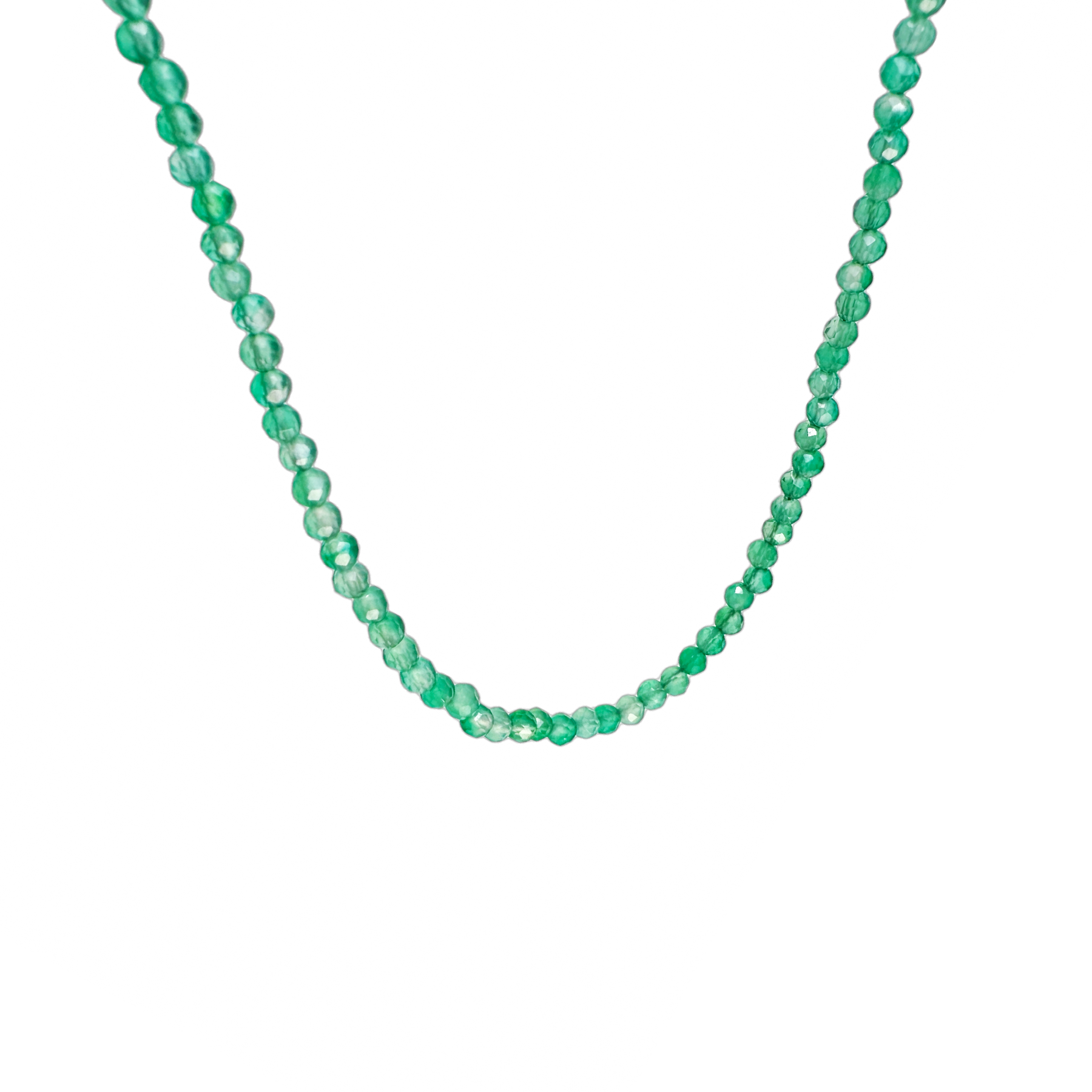 Green Gemstone Beaded Necklace