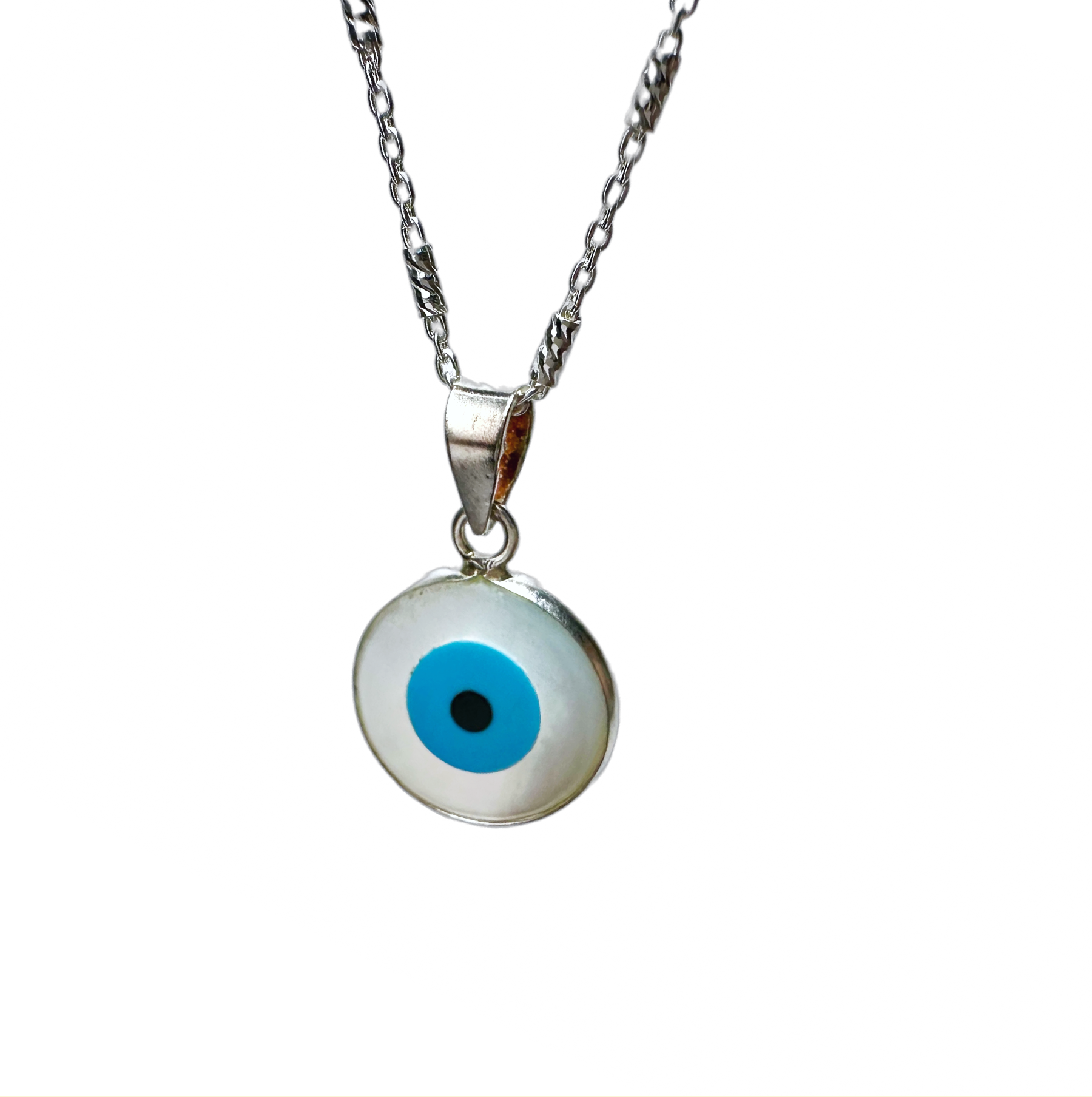 Sterling Silver Blue Eye Pendant