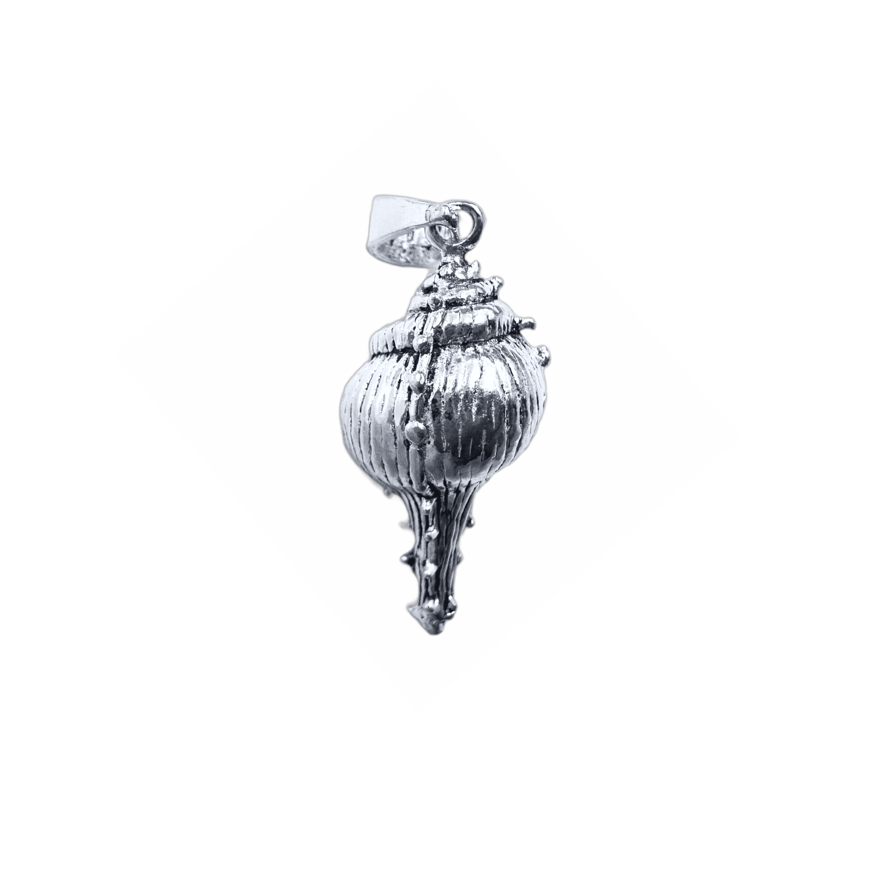 Silver Spindle Sea Shell Pendant