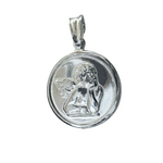 Cherub Angel Round Disc Pendant