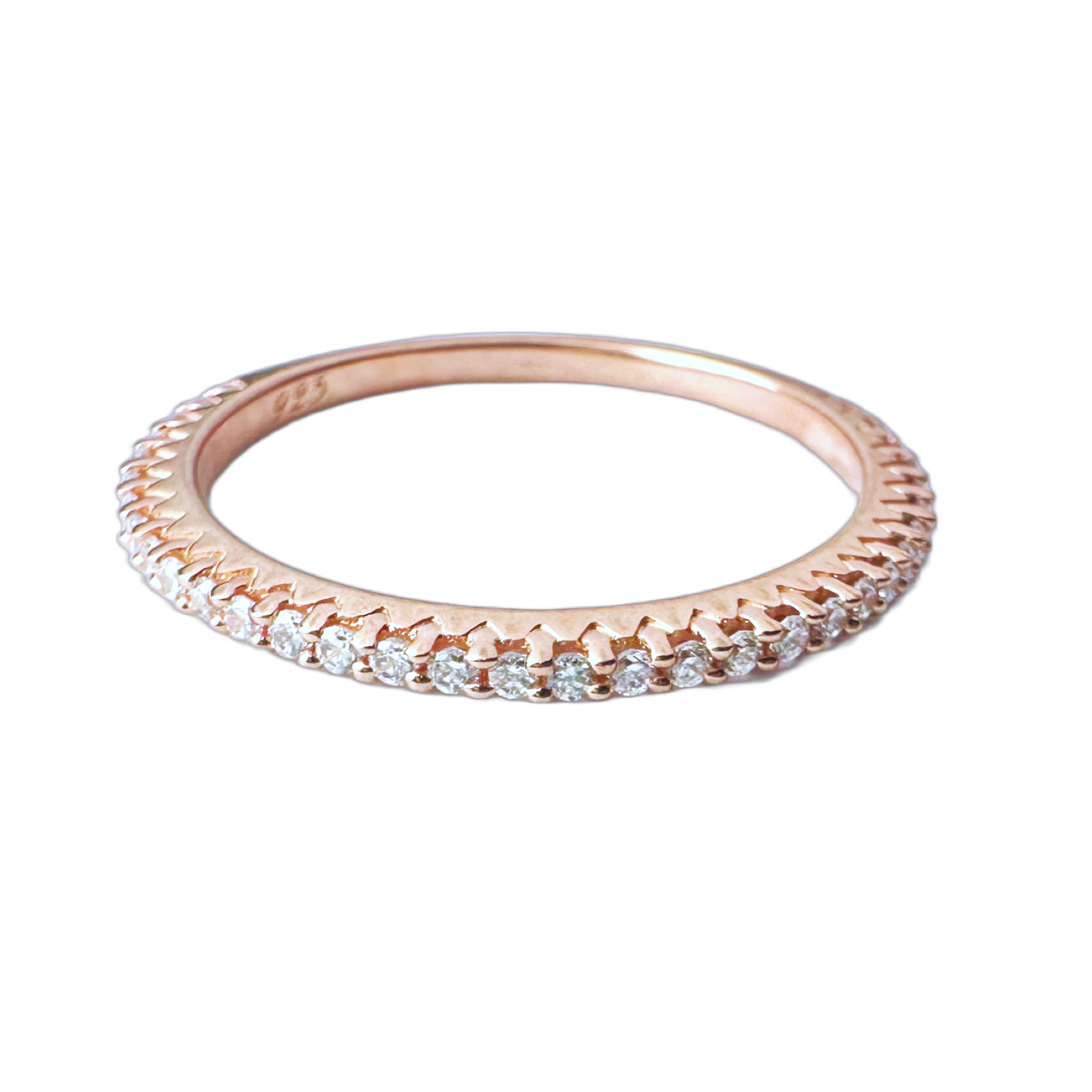 Half Eternity Thin Band Ring with CZ