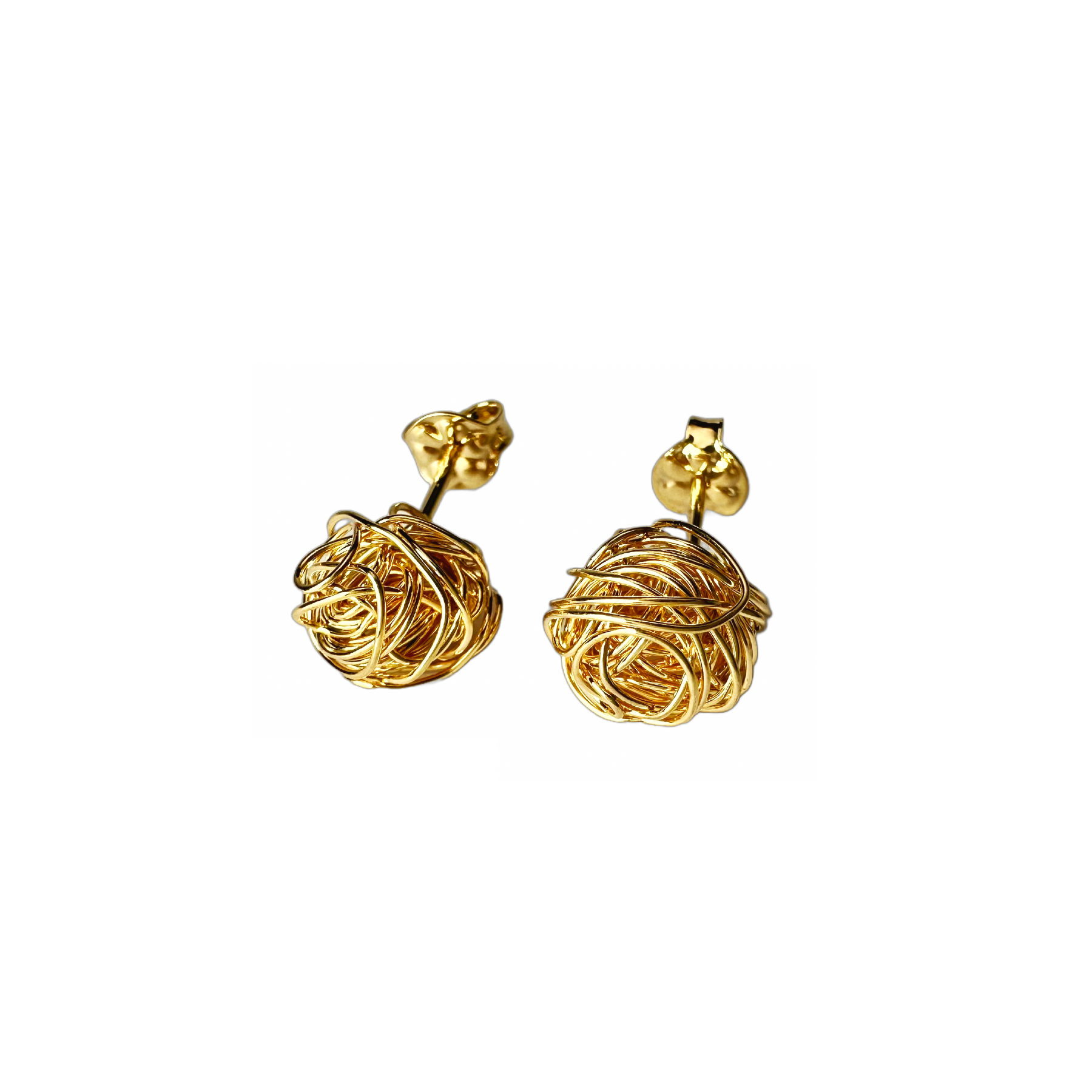 Gold Knotty Stud Earrings