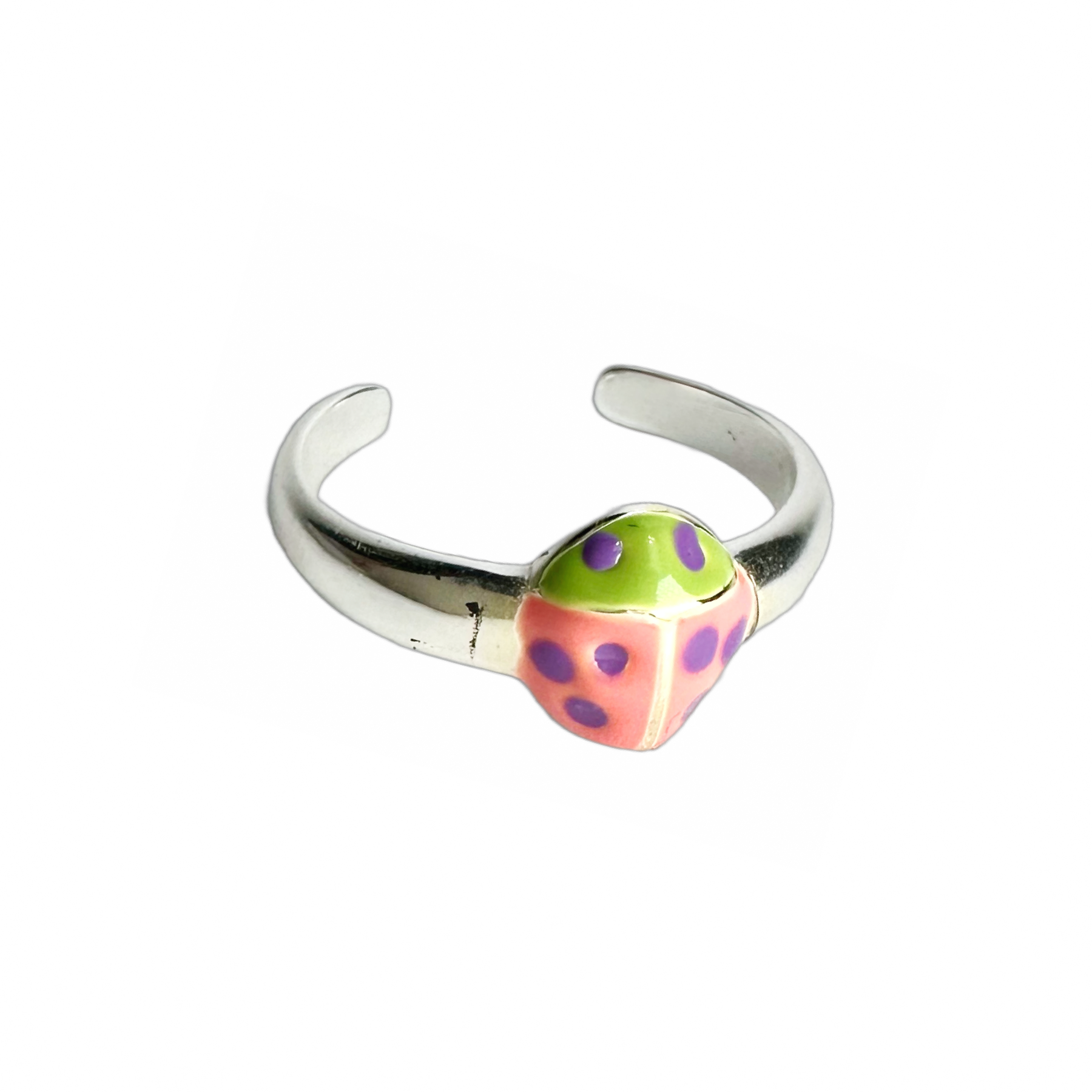 Pink Ladybug Ring