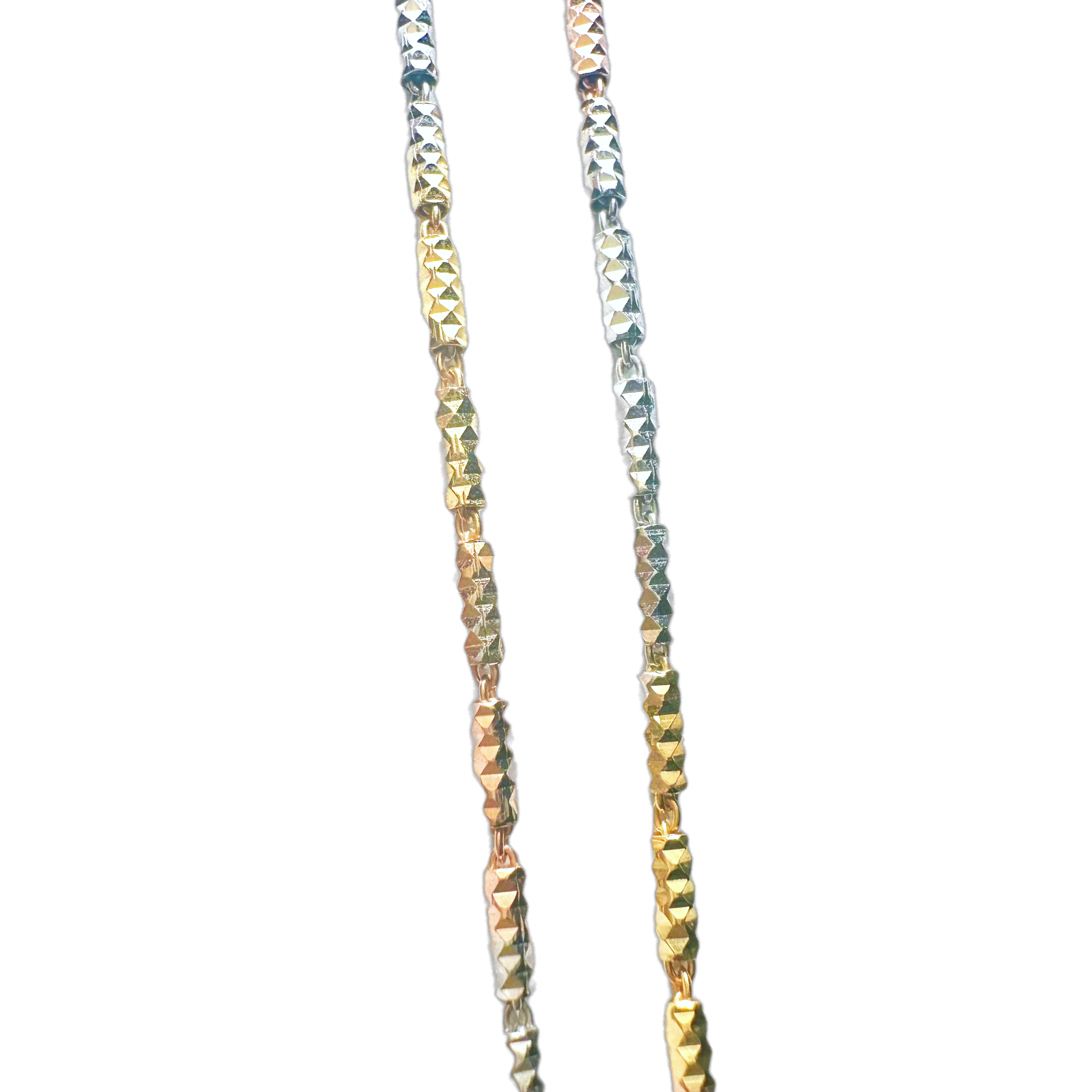 Three Tone Twinkle Bar Chain