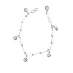 Silver Beetle Ladybug Charm Bracelet