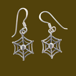 Spider Web Drop Earrings