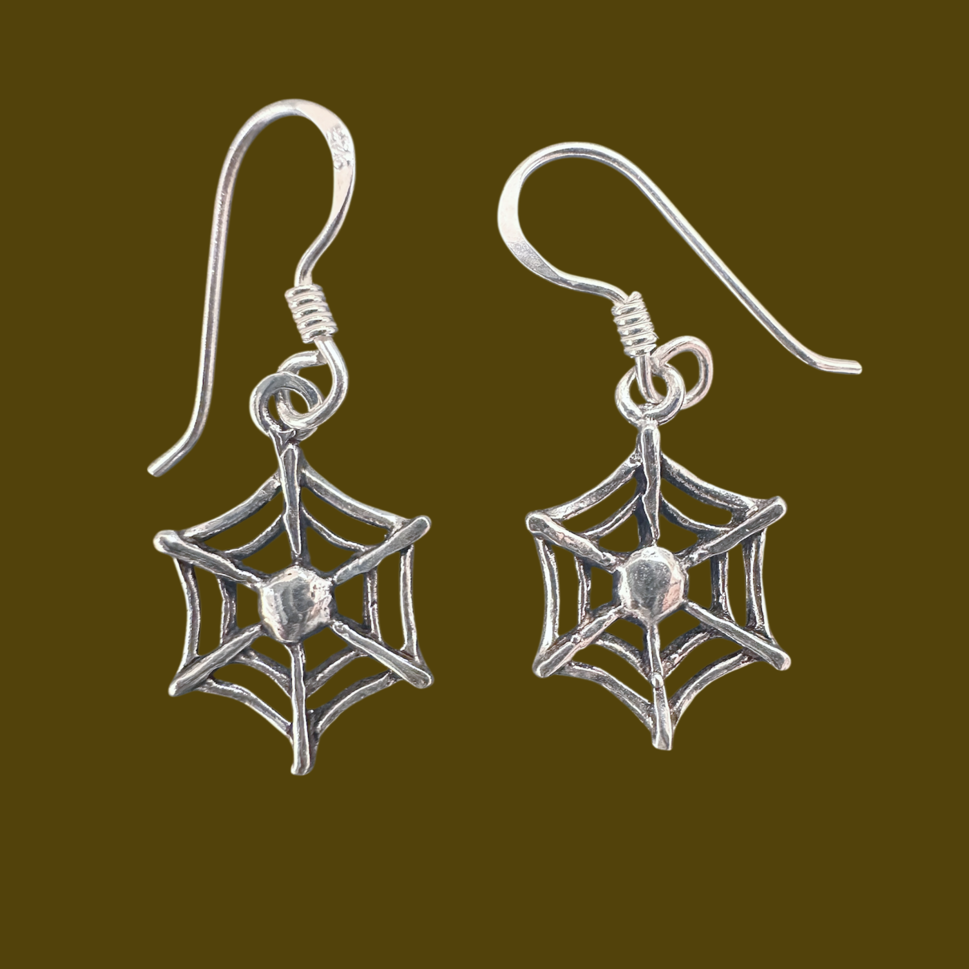 Spider Web Drop Earrings