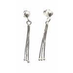 Sterling Tassel Chain Dangle Drop Earrings