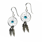 Sterling Silver DreamCatcher Dangle Earrings