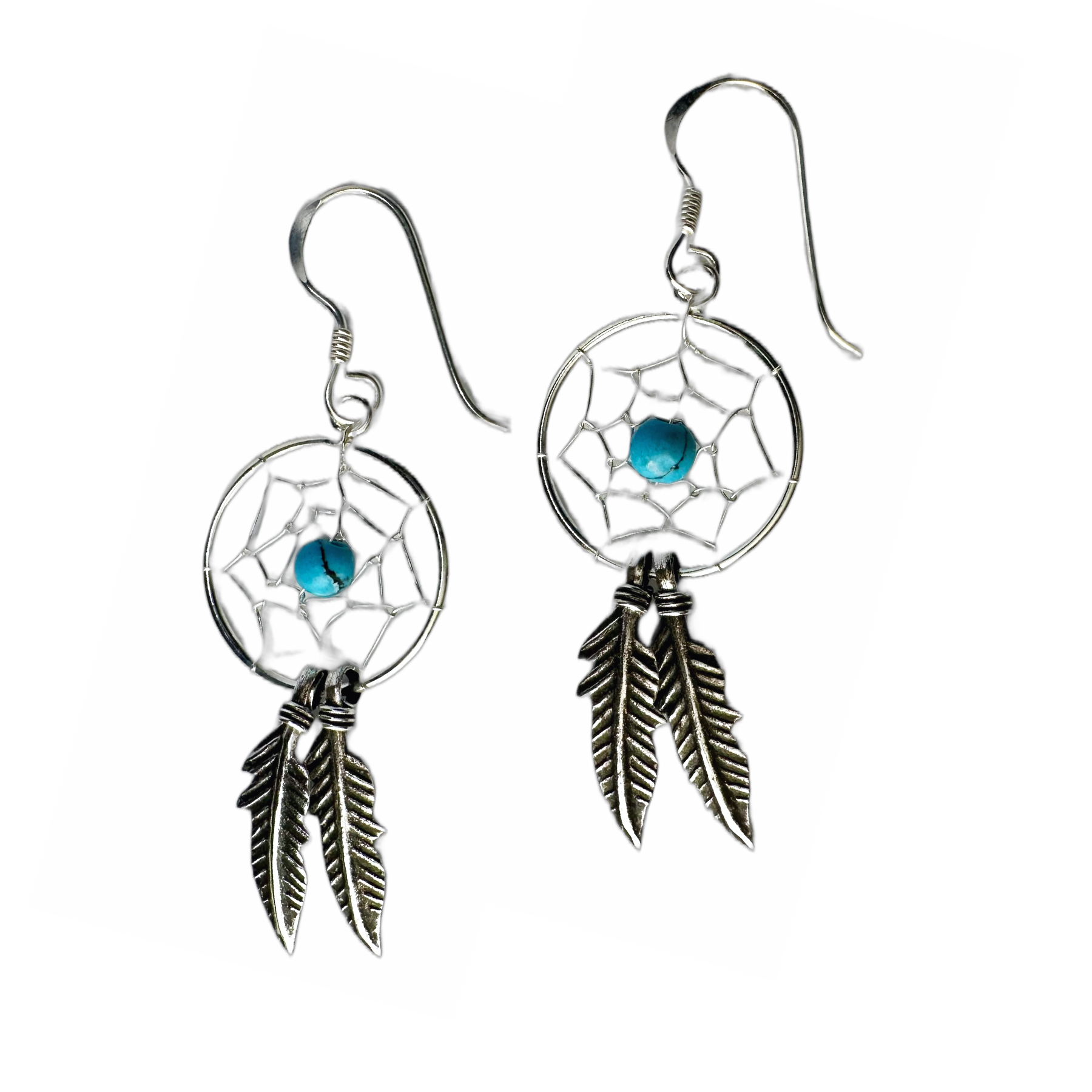 Sterling Silver DreamCatcher Dangle Earrings