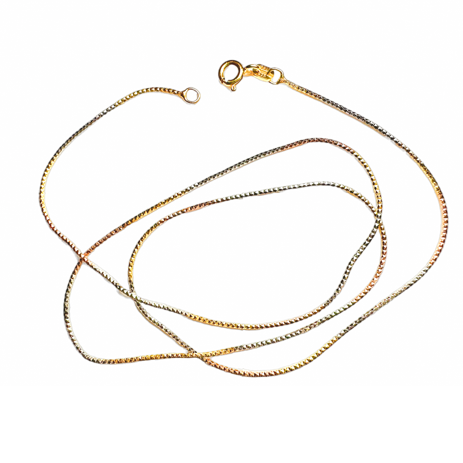 Glitzy Three Tone Snake Necklace