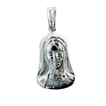 Religious Blessed Virgin Mary Face Pendant Necklace