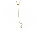 Gold Hamsa Lariat Necklace