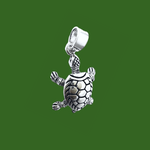 Super Turtle Pendant Silver Necklace