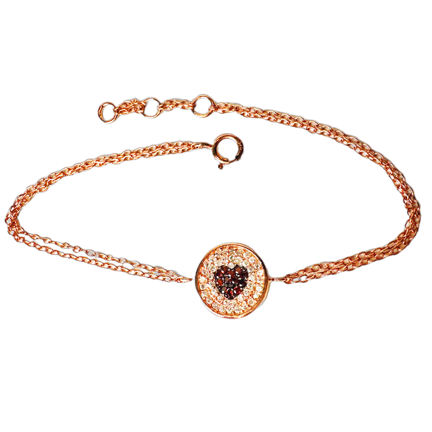 Rose Gold Red Heart Bracelet