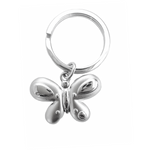 Sterling Silver Butterfly Charm KeyChain Ring