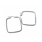 Sterling Silver Square Hoop Earrings