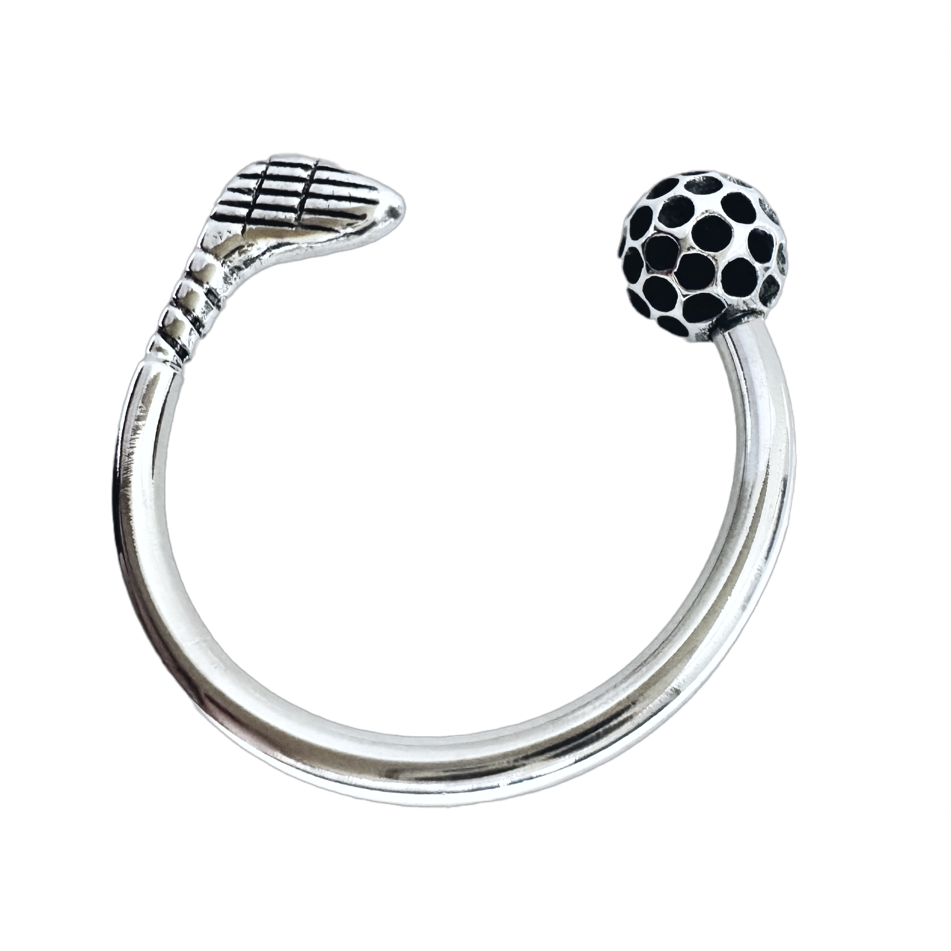 Sterling Silver KeyChain Ring Golf Ball