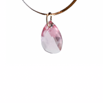 14K Gold Drop Crystal Pendant
