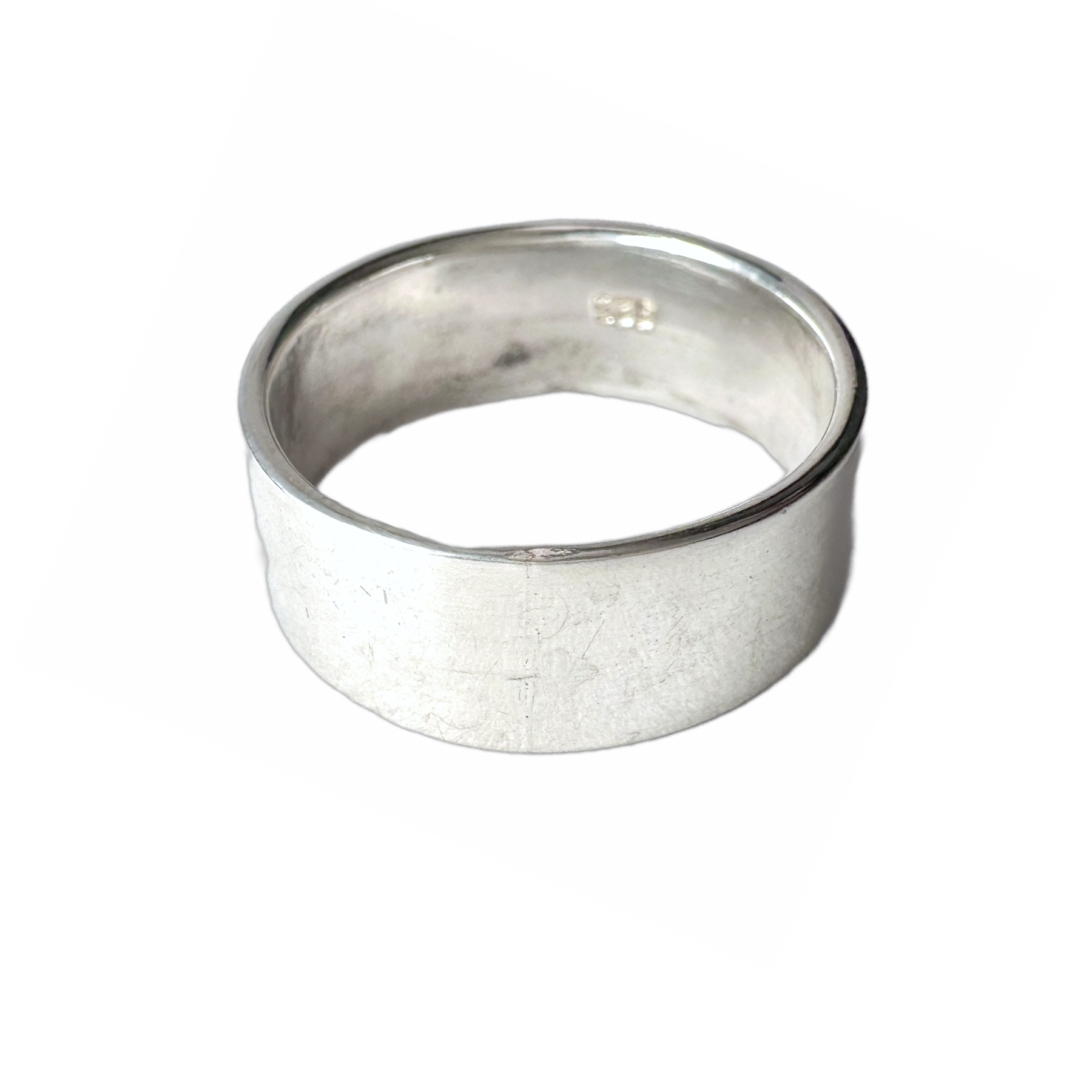 Sterling Silver Plain Wide Band Ring