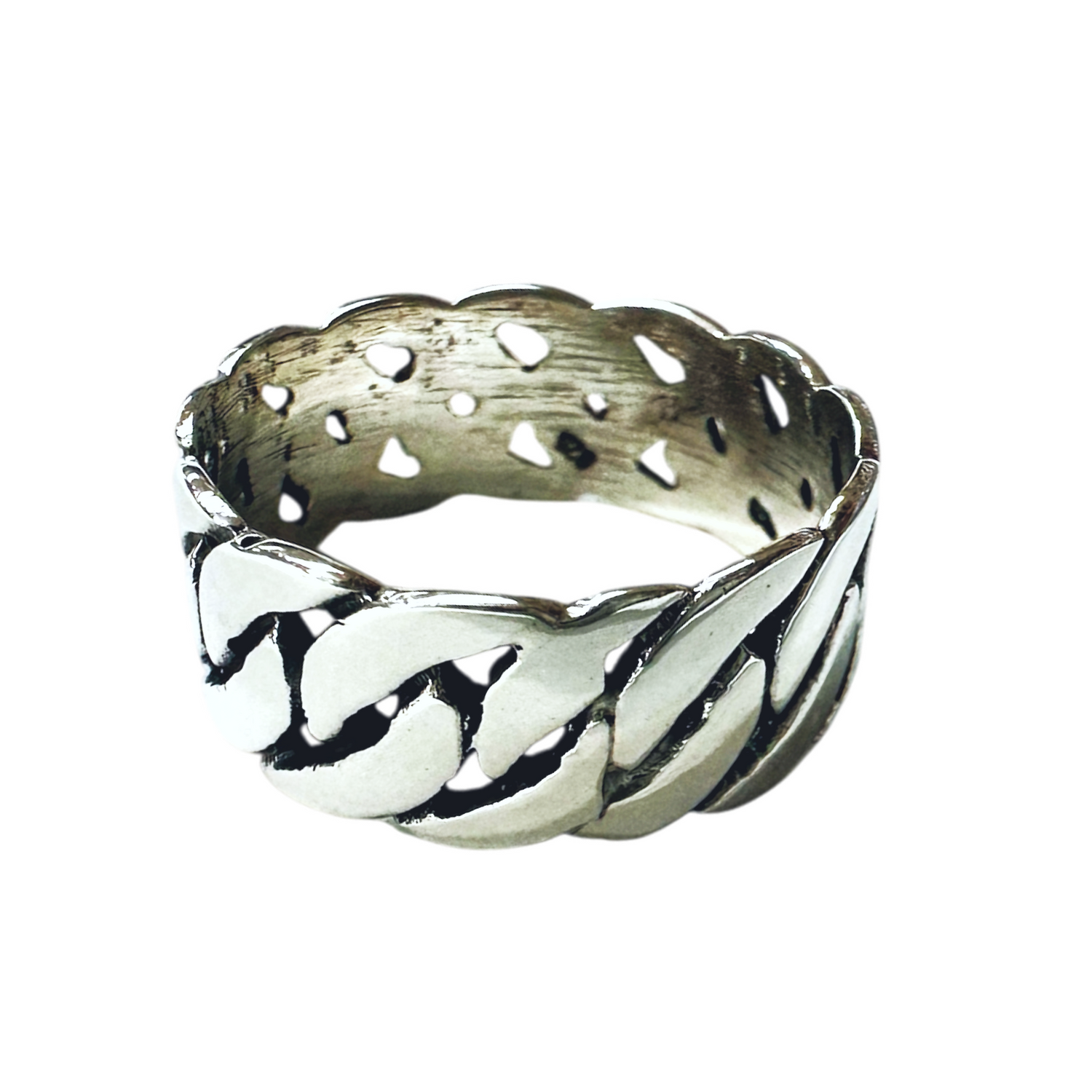 Unisex Wide Chain Band Ring