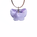 14K Gold Butterfly Crystal Pendant