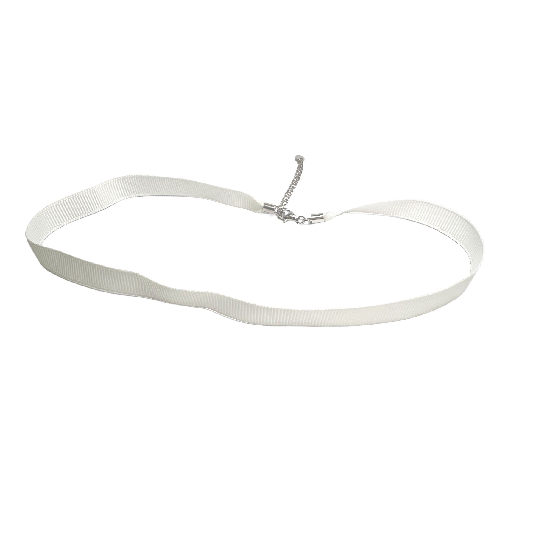 White Satin Choker Necklace