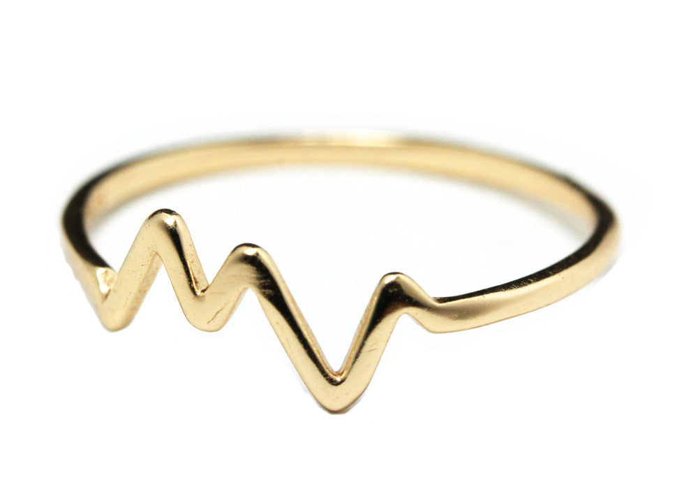 Sterling Silver HeartBeat Ring "Electric"