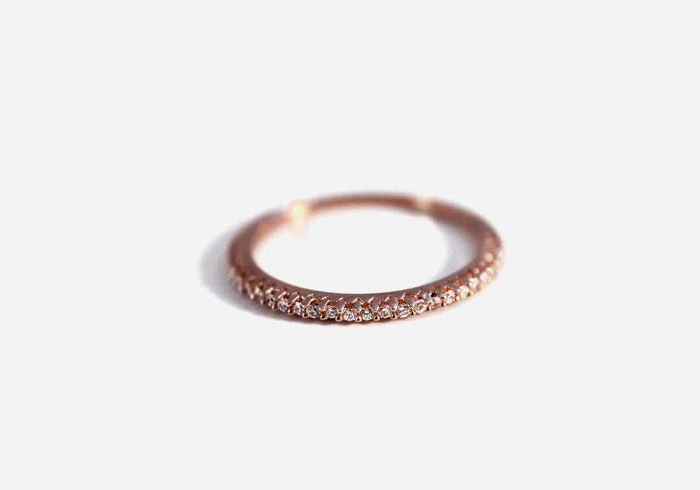 Half Eternity Thin Band Ring with CZ
