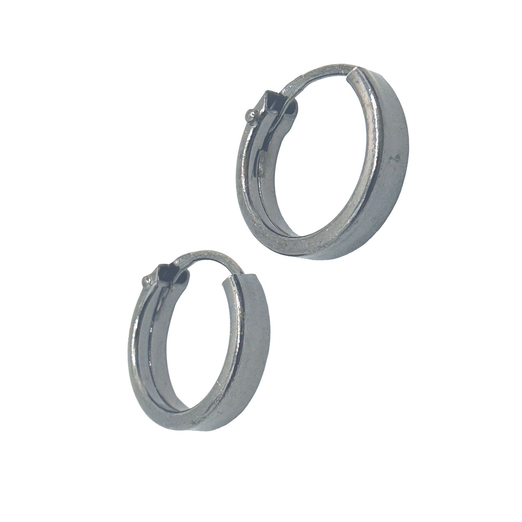 Black Huggie Mini Hoop Earrings