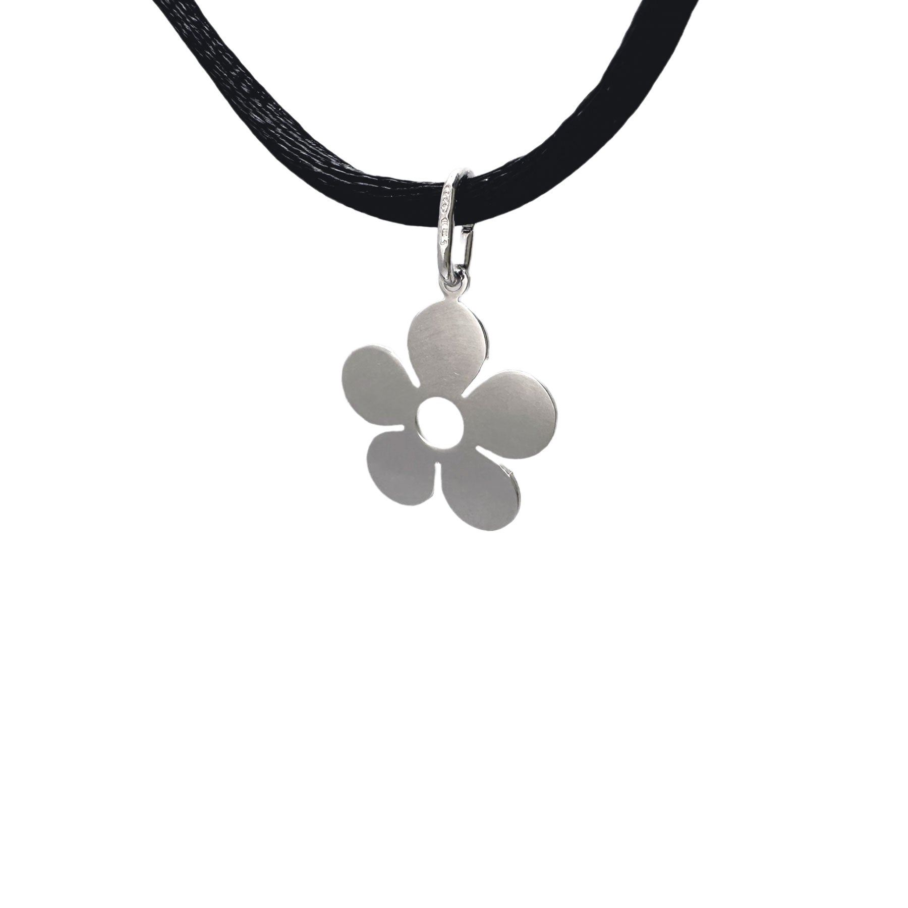 Silver Flower Pendant Necklace