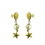 Starfish Pearl Drop Earrings