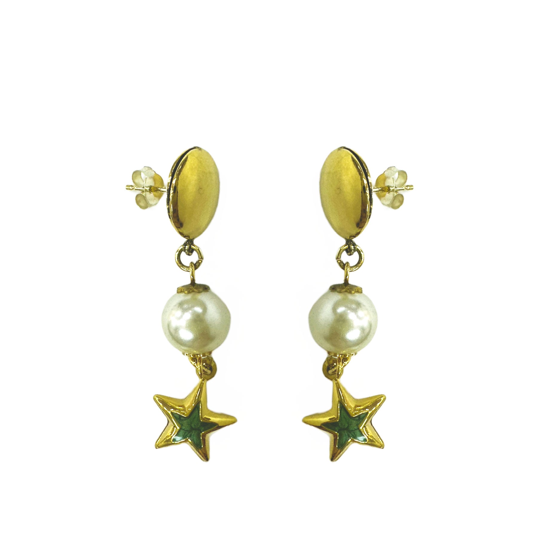 Starfish Pearl Drop Earrings