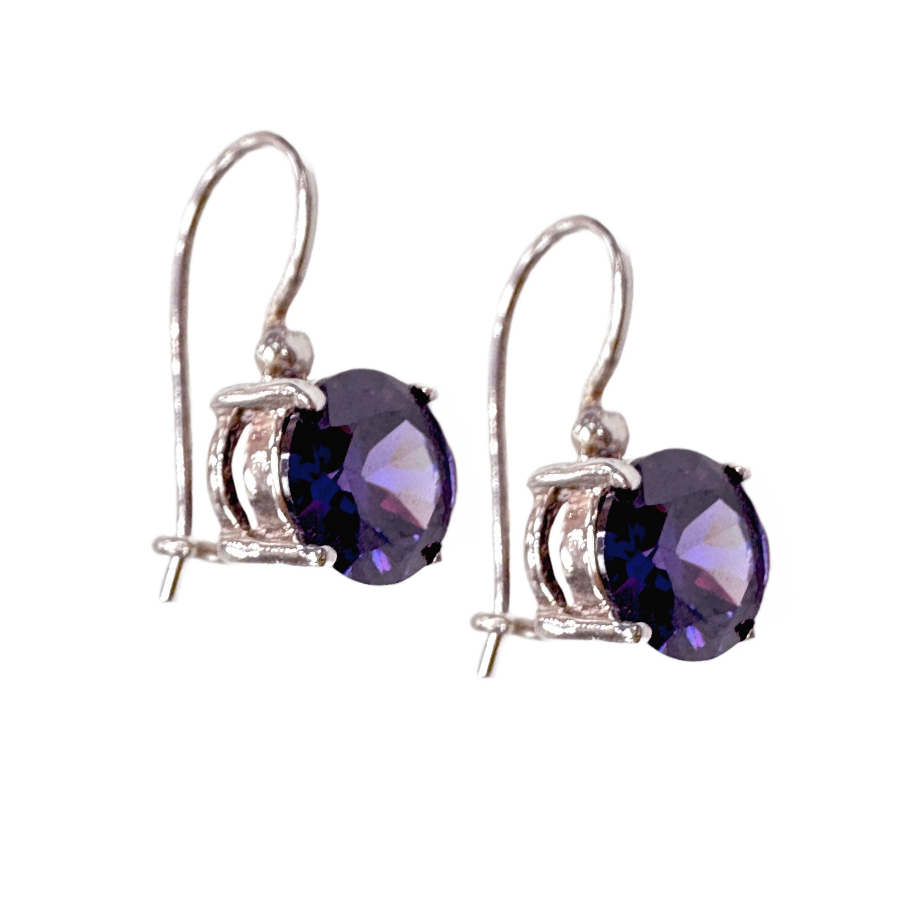 Color CZ Drop Earrings