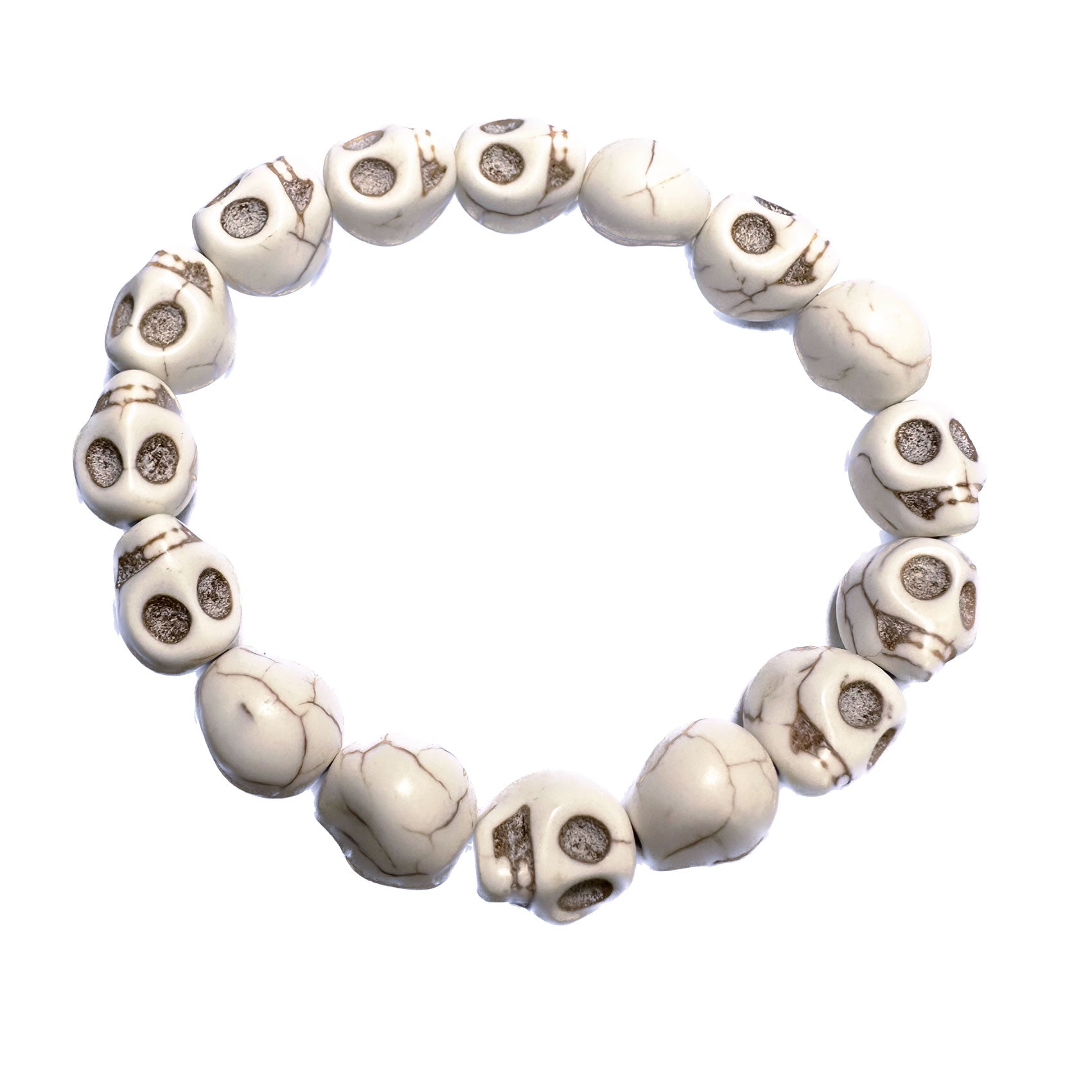 White Skull Bead Bracelet