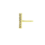14k Diamond Bar Stud Earrings