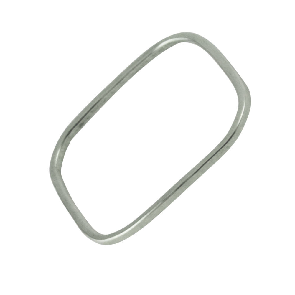 14kt White Gold Square Band Ring