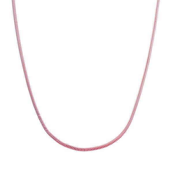 Rosy Snake Chain Necklace