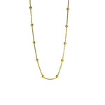 "Moon" Gold-Dipped Beaded Chain Necklace