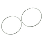Sterling Silver Large Plain Endless Hoop Earrings