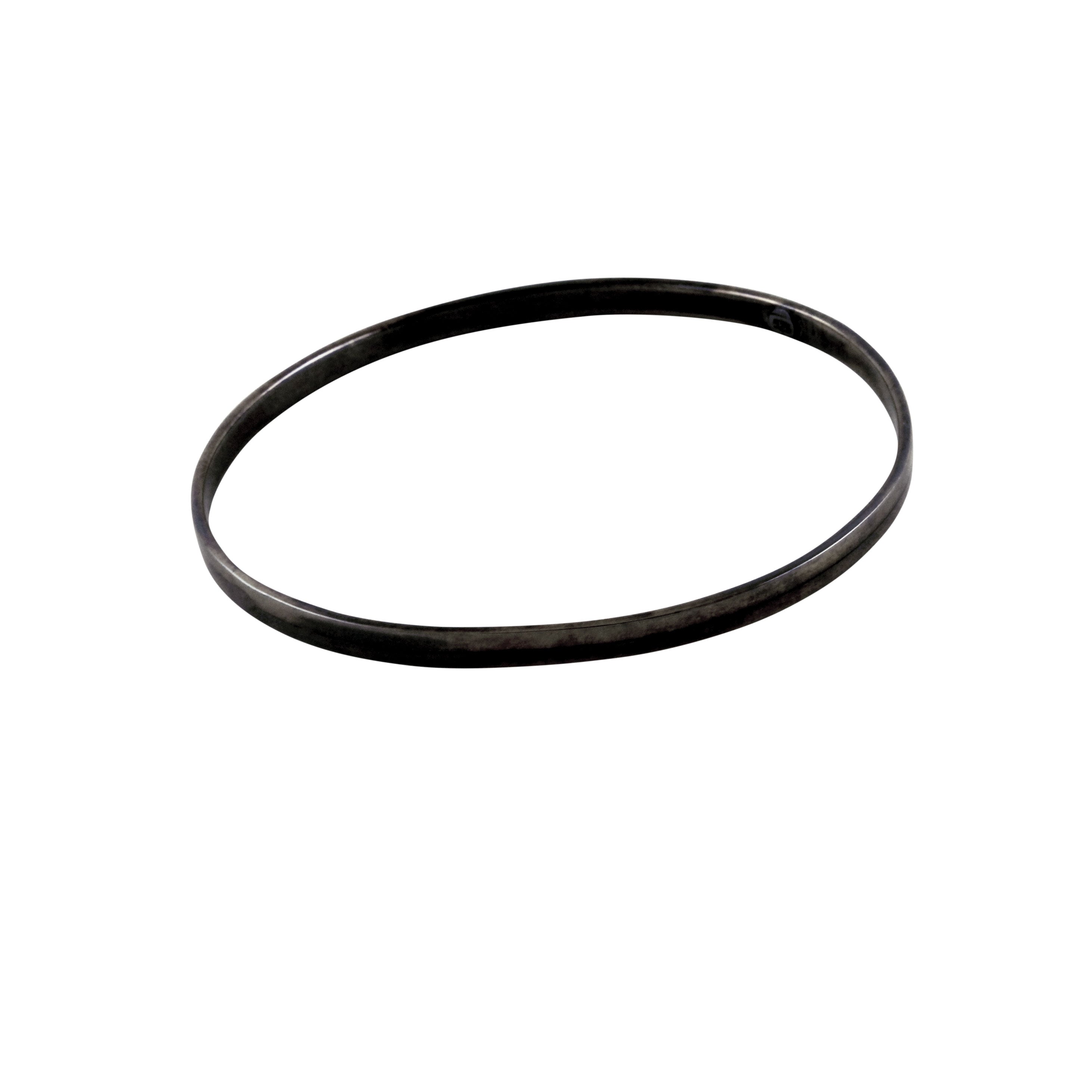 Slim Flat Sterling Silver Bangle Bracelet