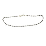 Two-Tone Sterling & Blackened Chain Bracelet & Anklet