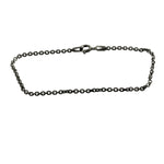 Simple Blackened Silver Link Chain Bracelet