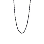 "Twinkle Bar" Black Silver Bar Chain Necklace