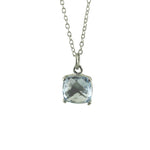 Sterling Silver Blue Topaz Pendant Necklace