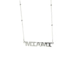 "City" Sterling Silver Nameplate Necklace